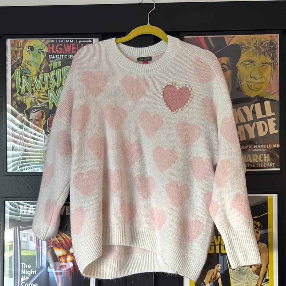 Pink Heart Sweater